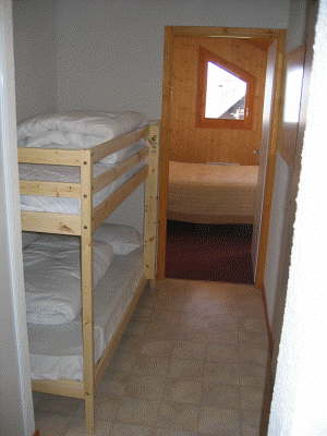 Corridor with bunk beds